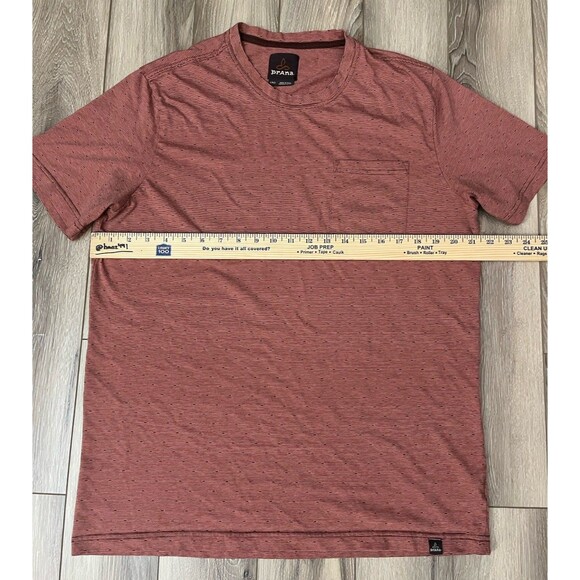 prAna Front Pocket Short Sleeve Organic Cotten Tee Crew Neck Mens Size Large - Picture 10 of 10
